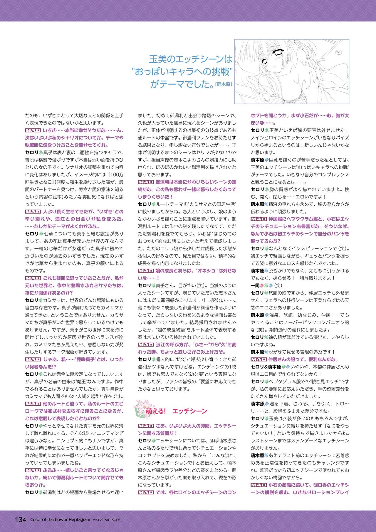 Hanairo Heptagram visual fanbook Страница 128