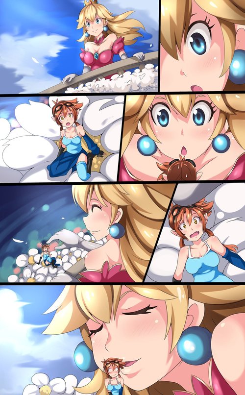 Peach eats Jessica