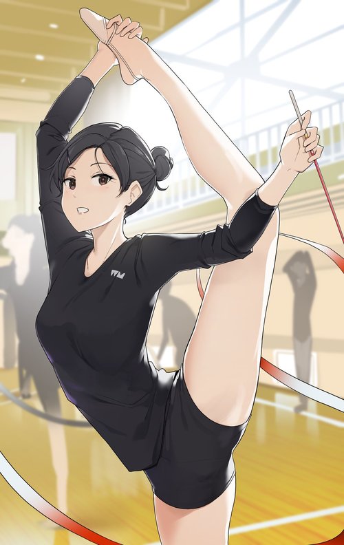 Shintaisou Circle Joshi ga Kansetsu Kadouiki Meippai Tsukatte H suru Hanashi | The Rhythmic Gymnastics Girl Making Full Use of Her Flexibility During Sex