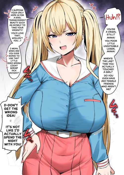 Katte ni Doutei to Kanchigai shite kuru Kotekote no Tsundere Kinpatsu Twintail | Tsuper Tsundere Twintail Blonde Mistakes You as a Virgin