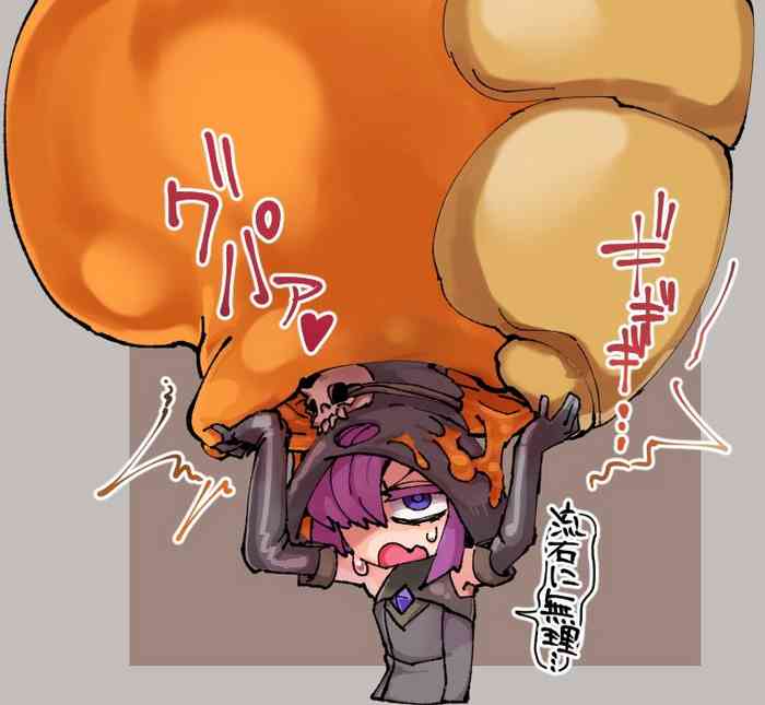 蜜壺型ハニービーのマヴィナと魔女見習いヅナちゃんの落書き(角塚)