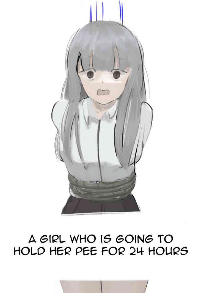 A girl who is going to hold her pee for 24 hours