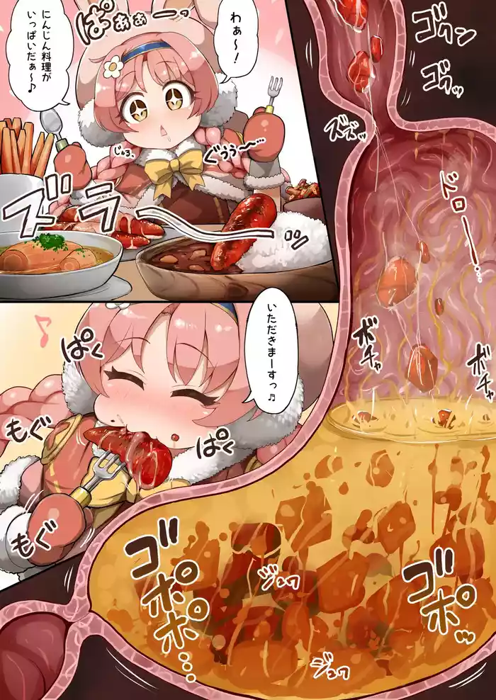 【スカ/scat】いっぱい食べていっぱいうんちするミミちゃん（漫画：8ページ）