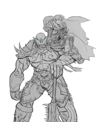 Lich King Anduin and Death Knight Garrosh